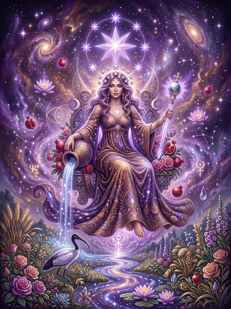 L'Impératrice et L'Étoile : Alchimie d'Abondance et de Guérison dans le Tarot
