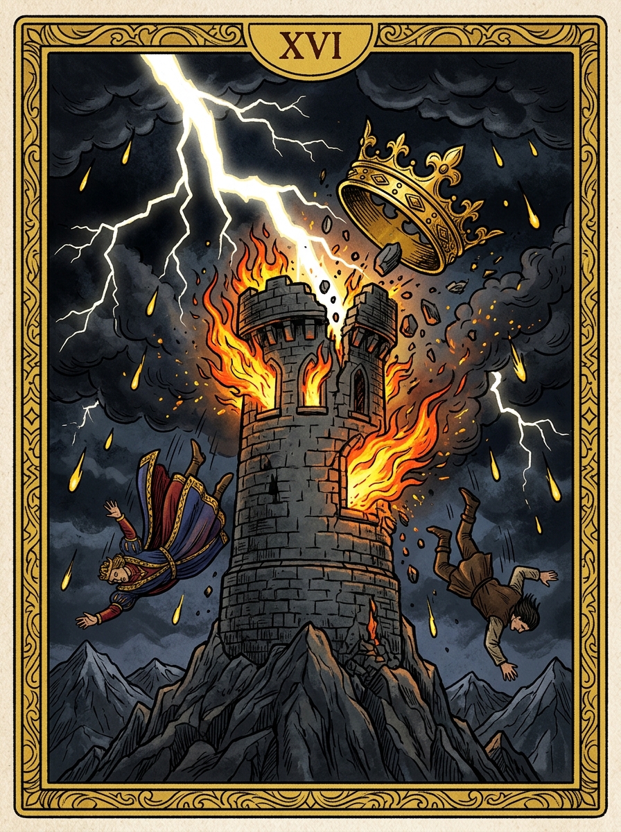 La Maison-Dieu — L'Arcane XVI du Tarot de Marseille