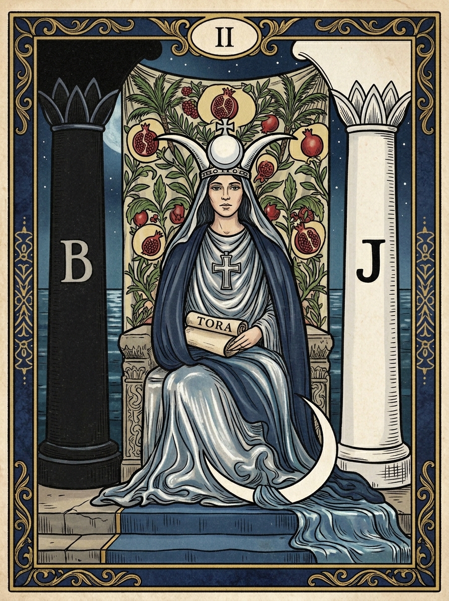 La Papesse — Arcane II : signification complète dans le tarot