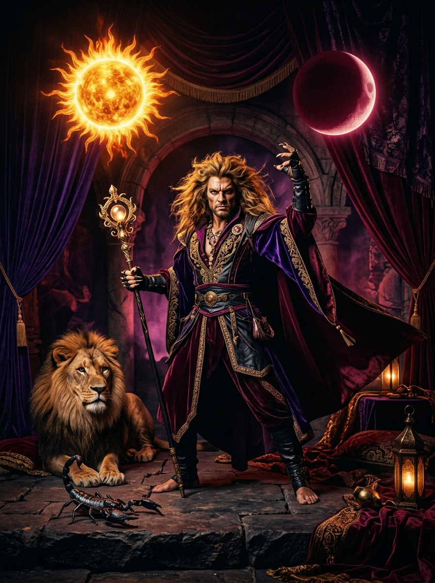 Le Soleil en Lion et la Lune en Scorpion : Le Rayonnement de l'Ombre