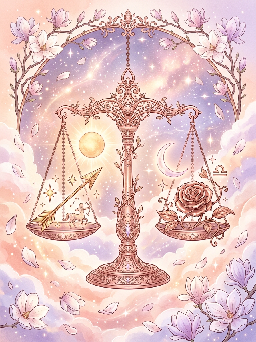 Le Soleil en Sagittaire et la Lune en Balance : L'Idéaliste Élégant