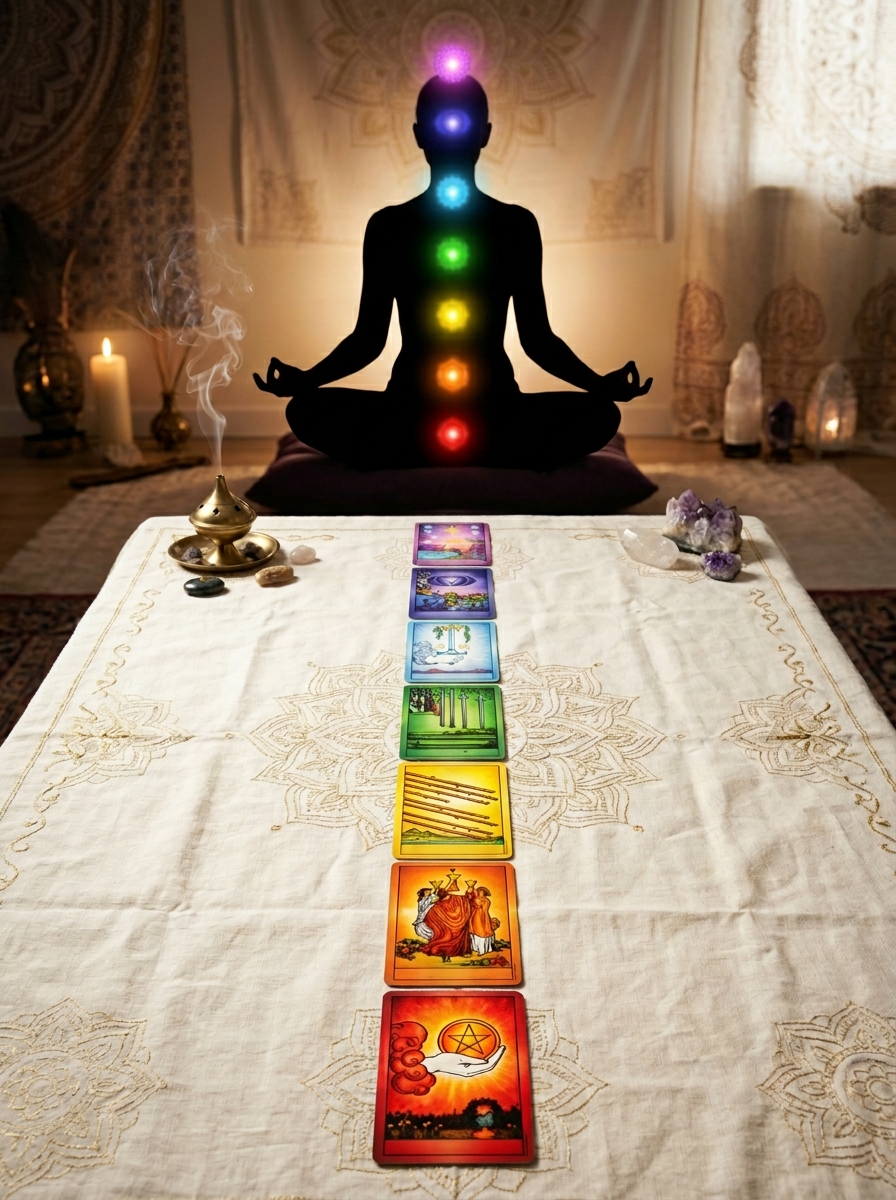 Le Tirage des Chakras au Tarot : Cartographie Énergétique et Guide d'Harmonisation