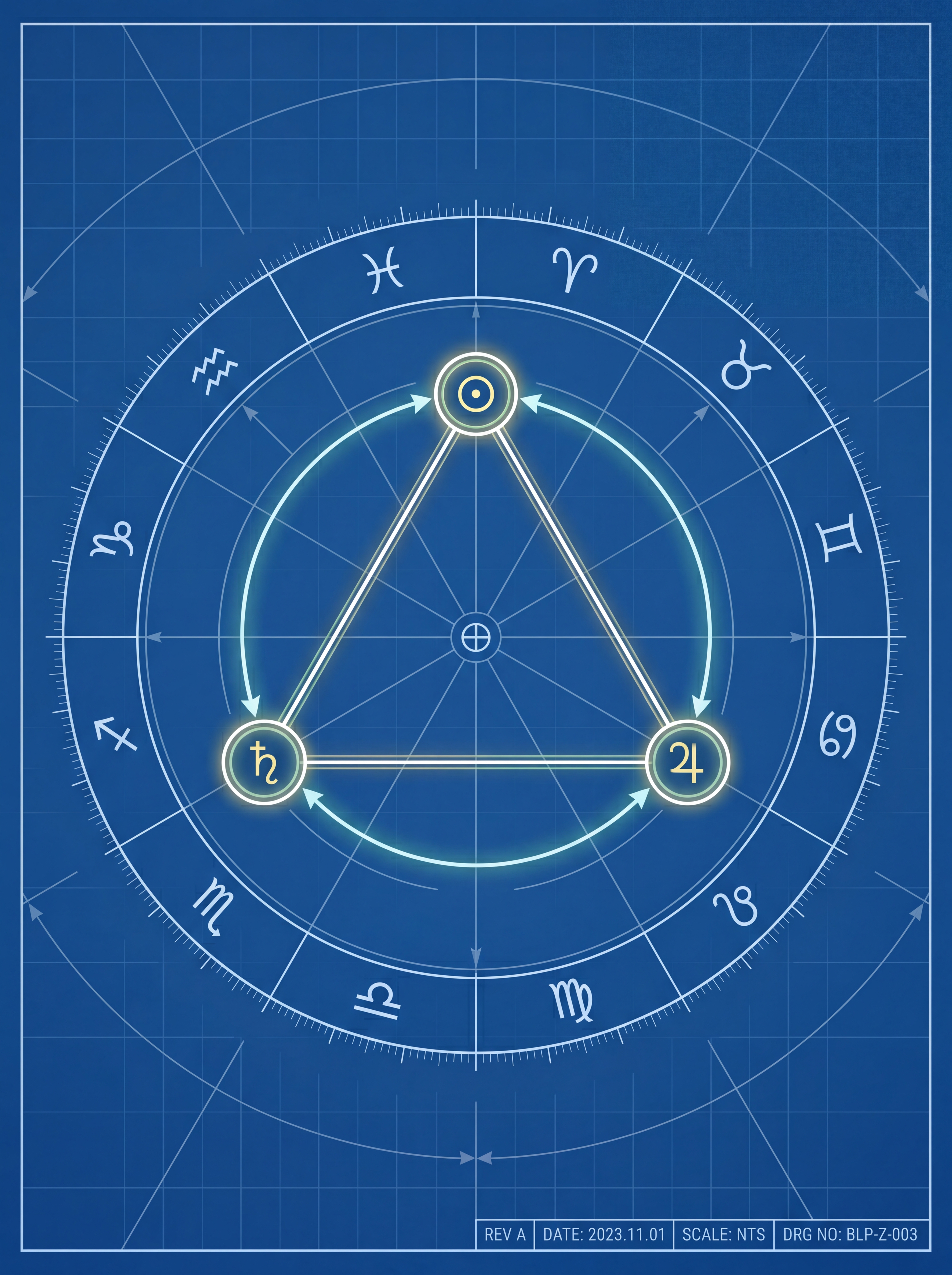 Le Trigone (120°) en Astrologie : Géométrie Sacrée, Harmonie Élémentale et Paradoxe du Don