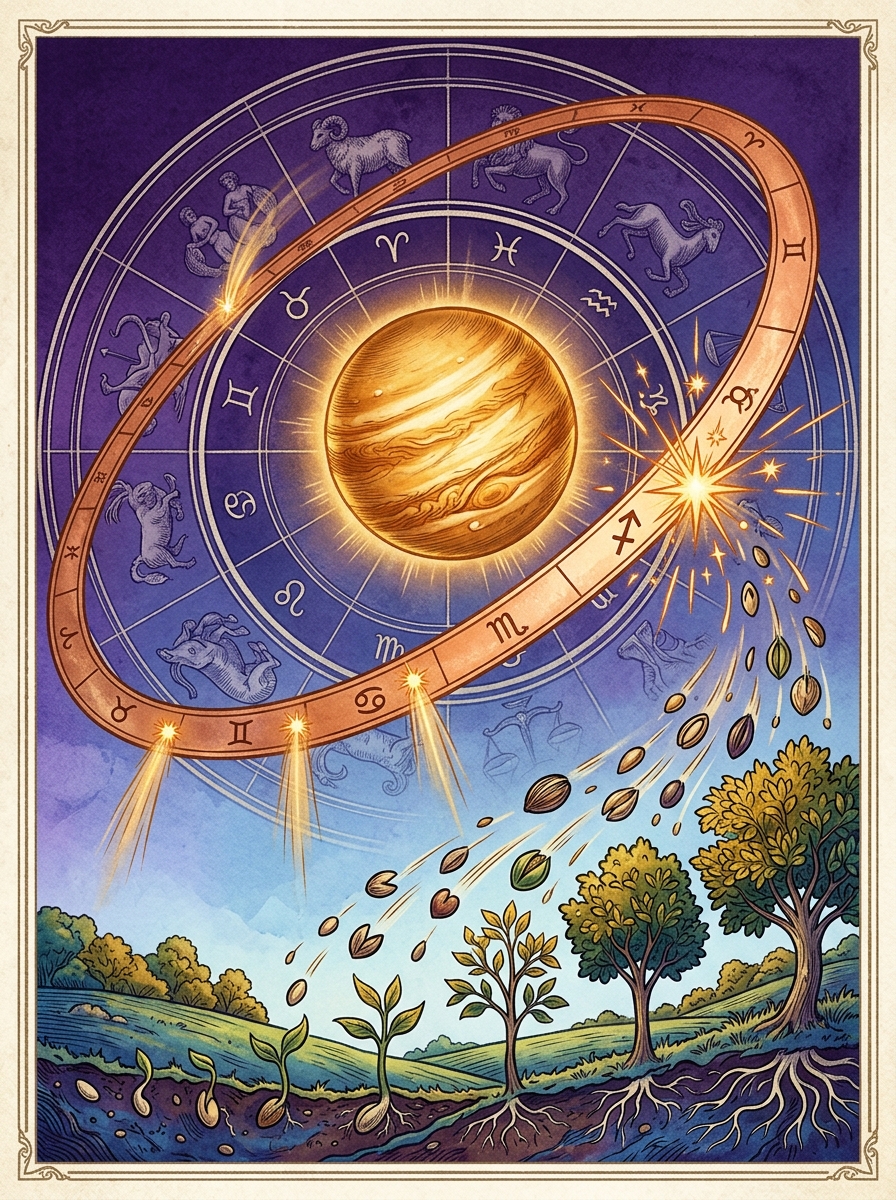 Les Transits de Jupiter : Le Guide Complet d'Expansion et d'Éveil Astrologique