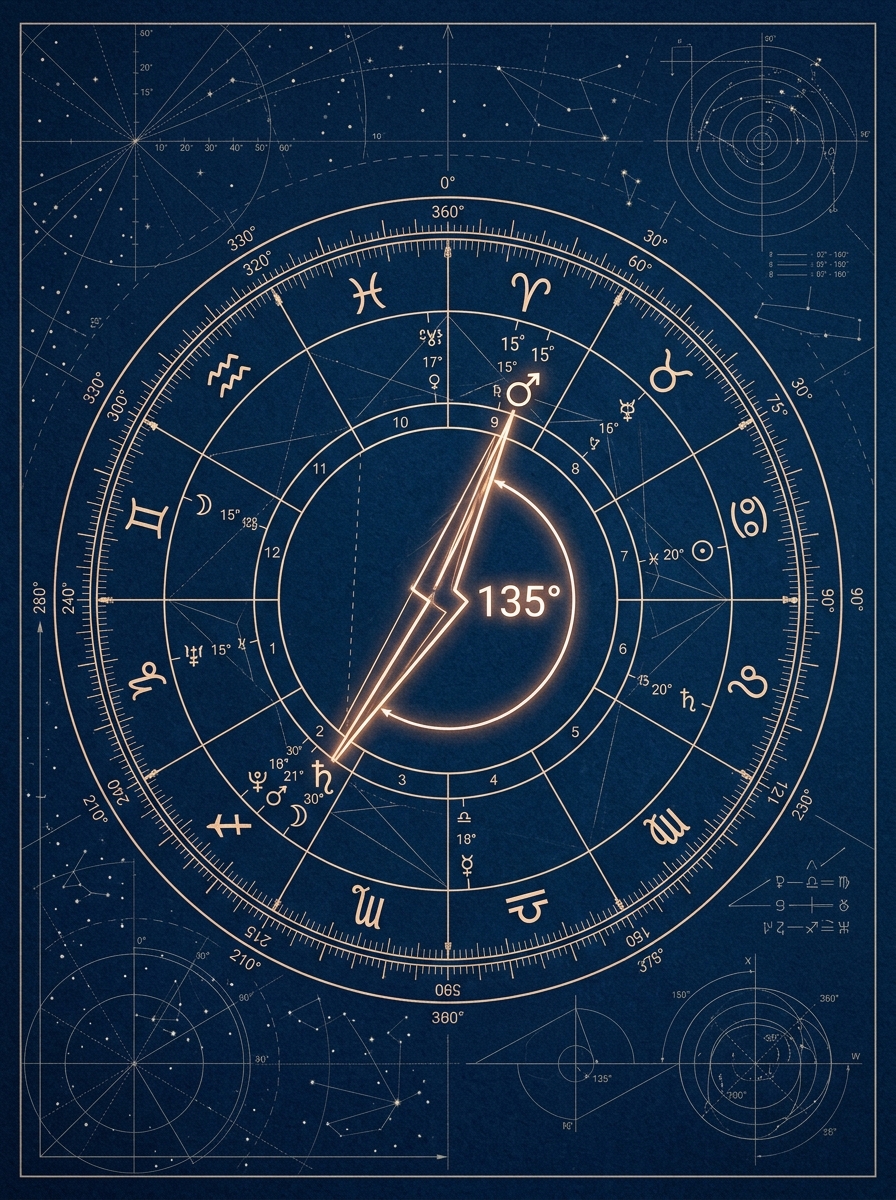 Sesquiquadrature (135°)