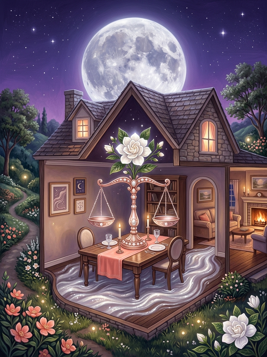 Soleil en Balance, Lune en Cancer : Le Protecteur Relationnel entre Harmonie et Sanctuaire