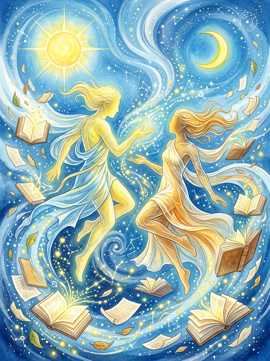 Soleil en Gémeaux, Lune en Gémeaux : l'esprit double et l'art du mouvement perpétuel