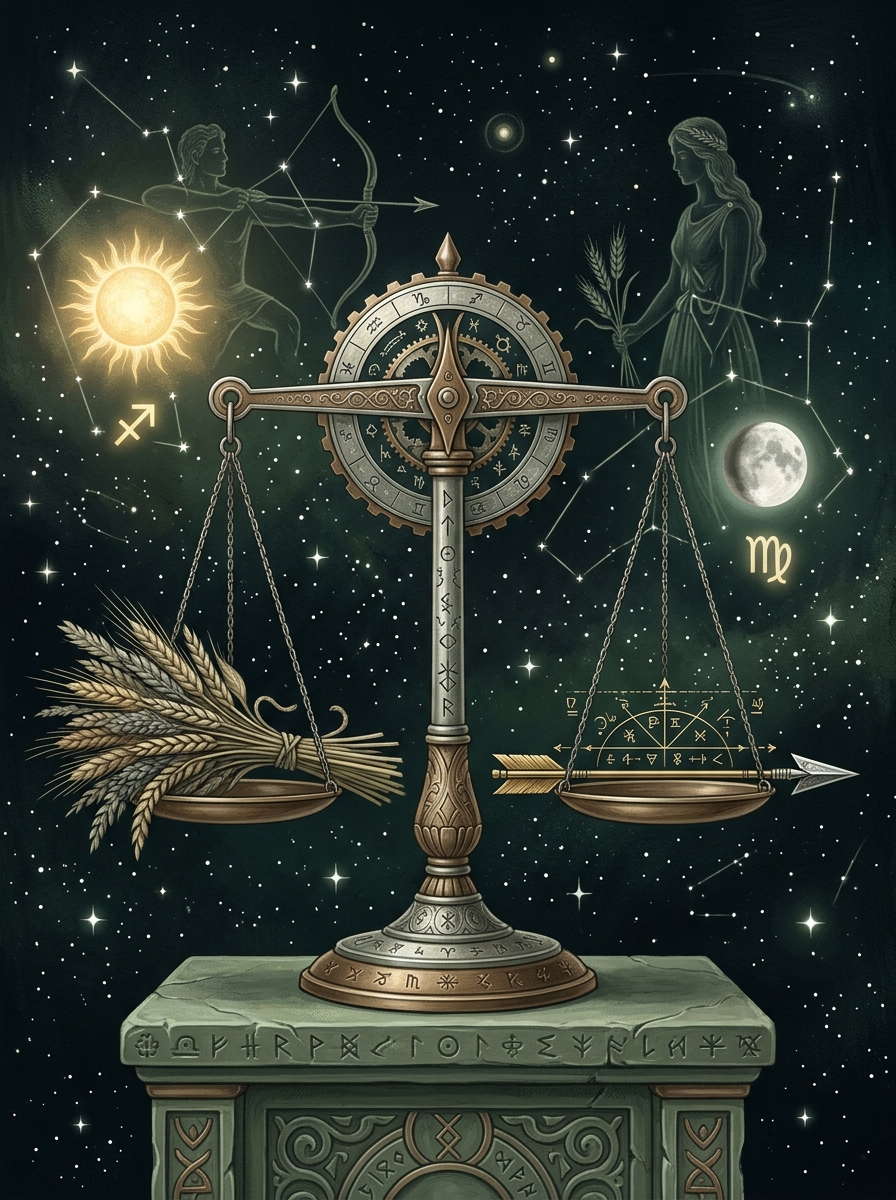 Soleil en Sagittaire et Lune en Vierge : La Synthèse du Sage Pragmatique