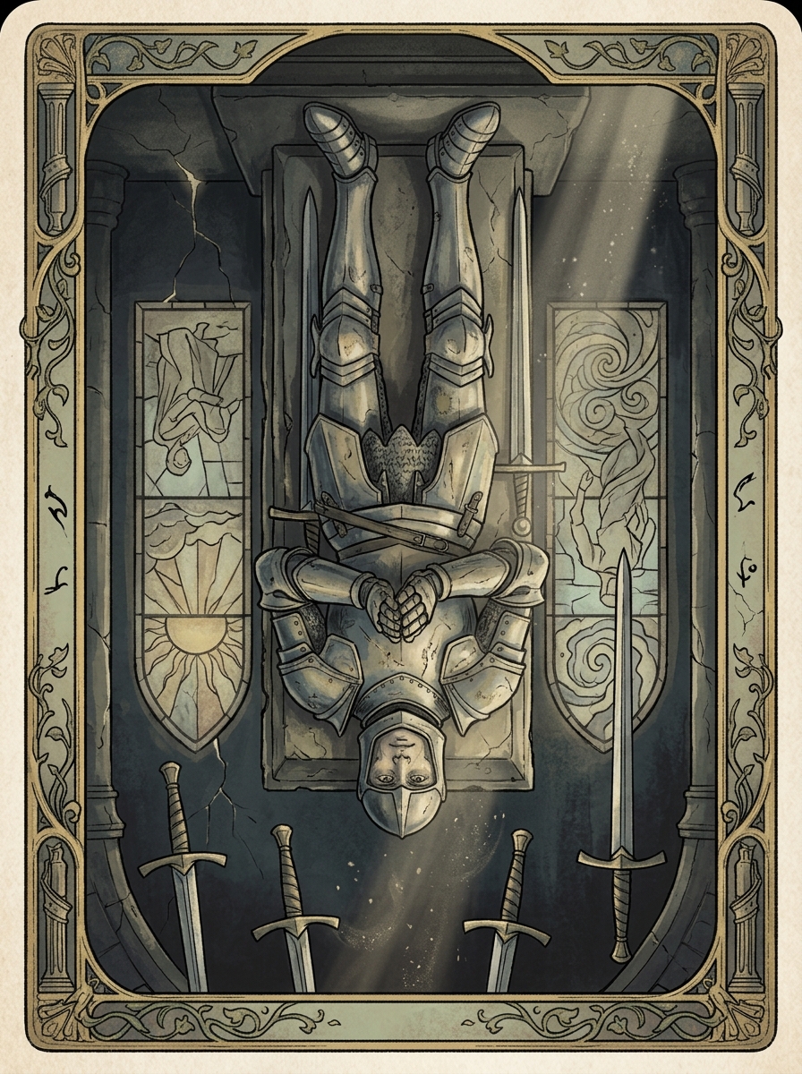 O Quatro de Espadas no Tarot — significado no amor, carreira e conselho — Carta invertida