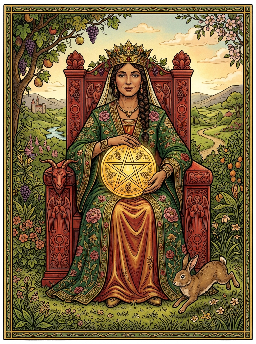 A Rainha de Ouros no Tarot — significado no amor, carreira e conselho