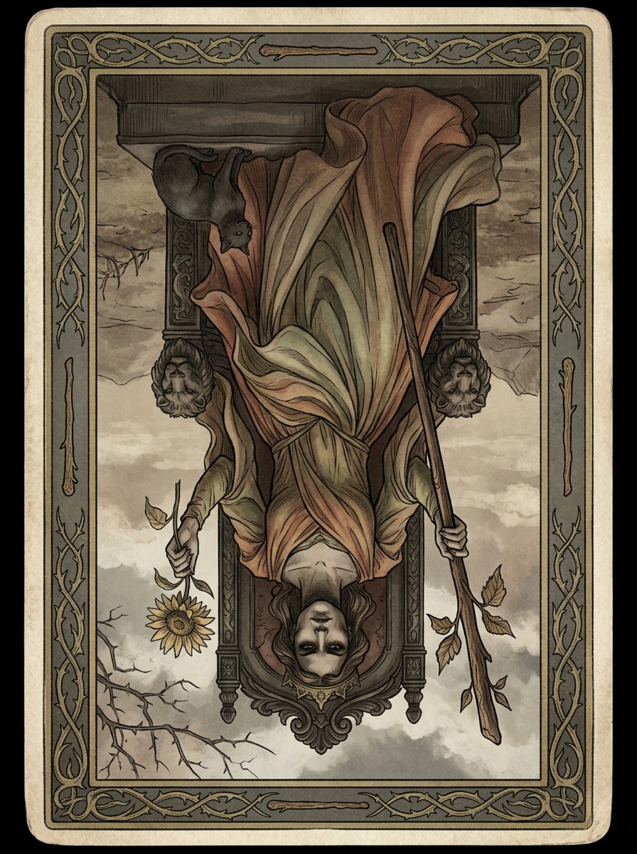 A Rainha de Paus no Tarot — significado no amor, carreira e conselho — Carta invertida