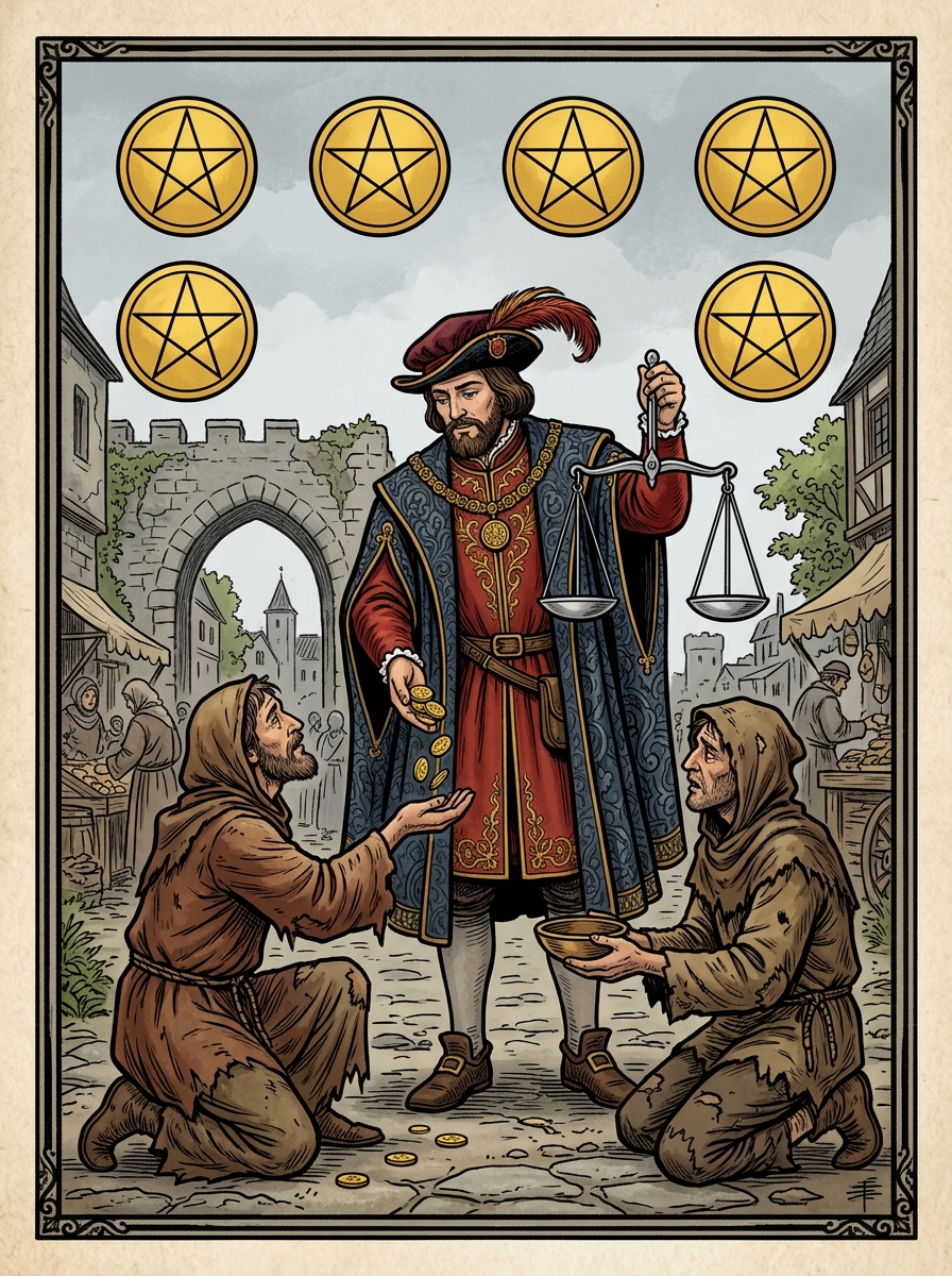 O Seis de Ouros no Tarot — significado no amor, carreira e conselho