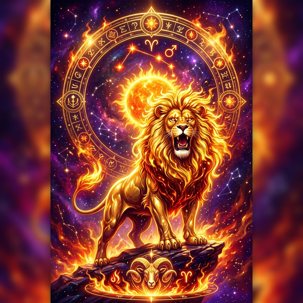 Sol em Áries e Ascendente em Leão