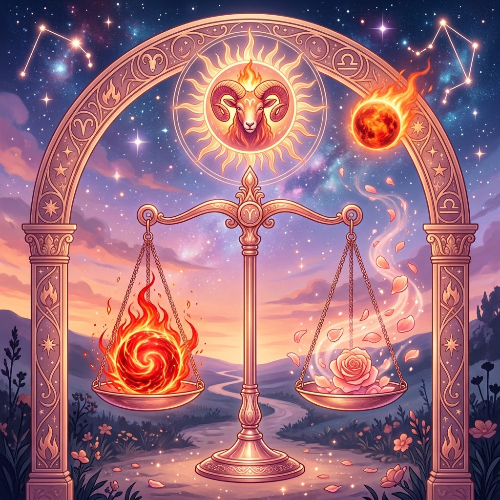 Sol em Áries e Ascendente em Libra