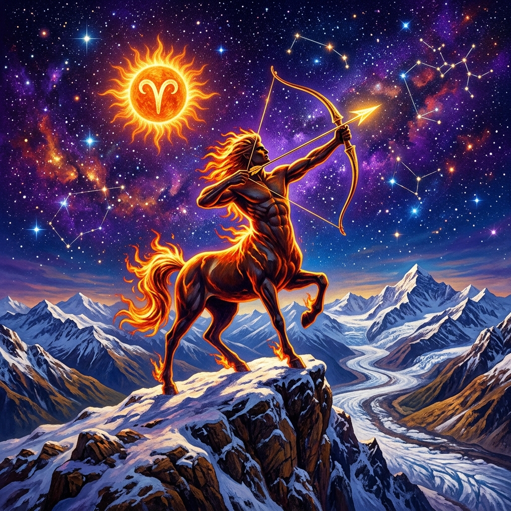Sol em Áries e Ascendente em Sagitário
