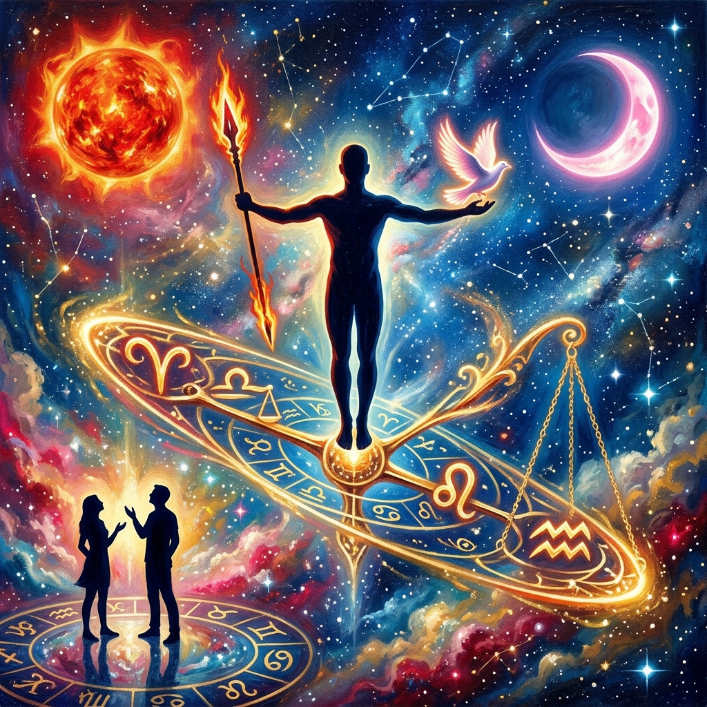 Sol em Áries com Lua em Libra
