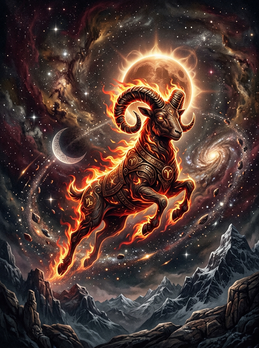 Sol em Capricórnio e Ascendente em Áries