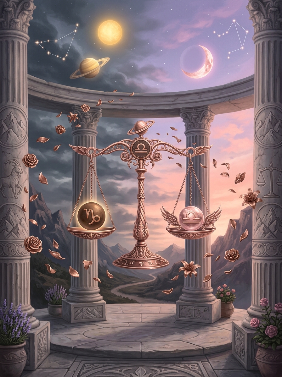 Sol em Capricórnio com Lua em Libra